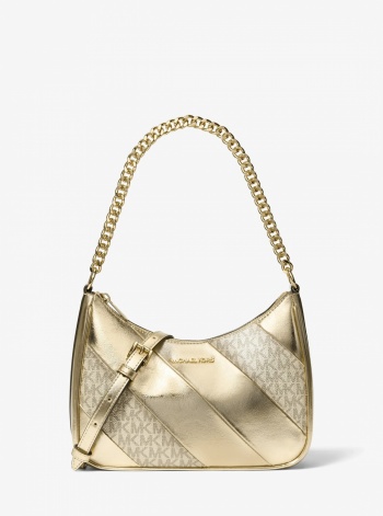 Jet Set Travel Large Metallic and Signature Logo Convertible Crossbody Bag