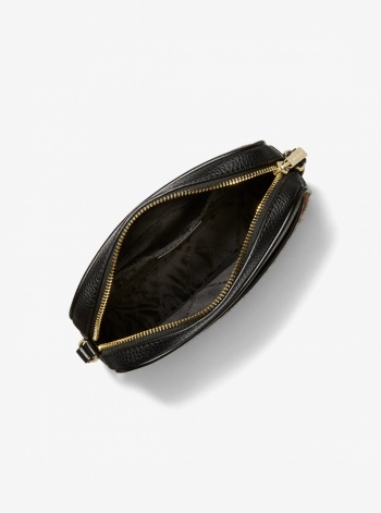 Jet Set Travel Leopard Print Calf Hair and Signature Logo Camera Crossbody Bag