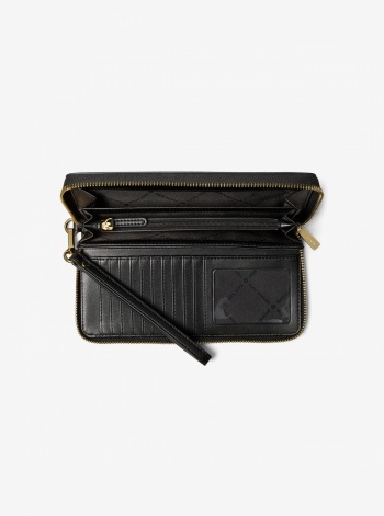 Jet Set Travel Houndstooth Print Continental Wristlet
