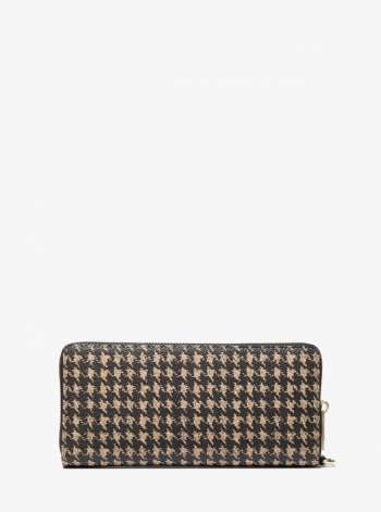 Jet Set Travel Houndstooth Print Continental Wristlet