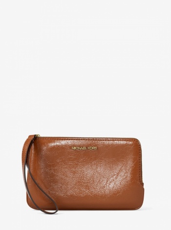 Jet Set Travel Small Crackled Wristlet