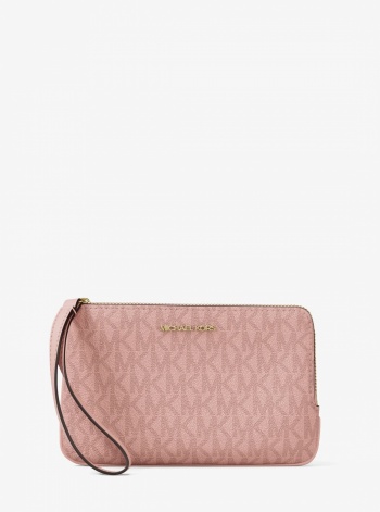 Jet Set Travel Small Signature Logo Wristlet