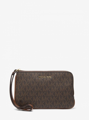 Jet Set Travel Small Signature Logo Wristlet