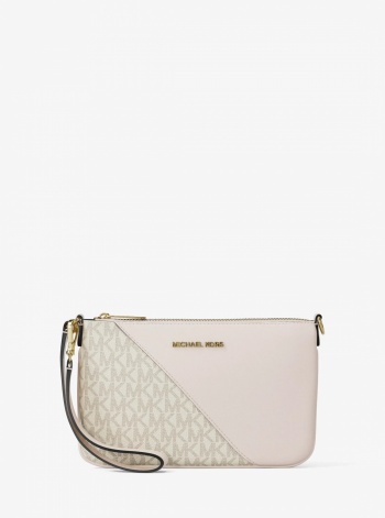 Jet Set Travel Small Signature Logo and Smooth Wristlet