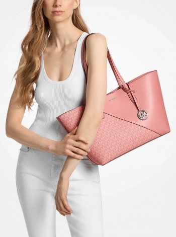 Avalon Medium Signature Logo and Smooth Tote Bag