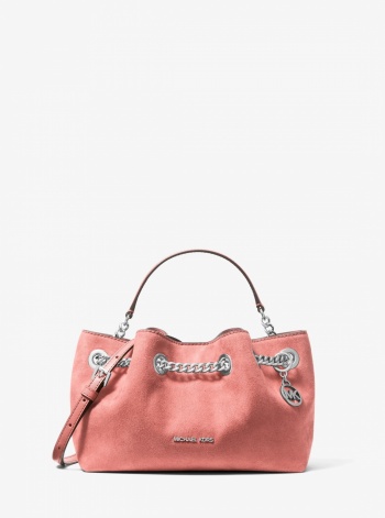 Mina Small Polyester Microsuede Crossbody Bag