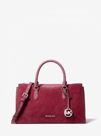 Arden Medium Signature Logo Top-Zip Satchel