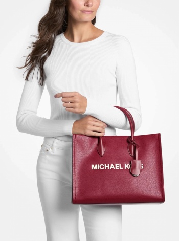 Mirella Medium Pebbled Leather Tote Bag