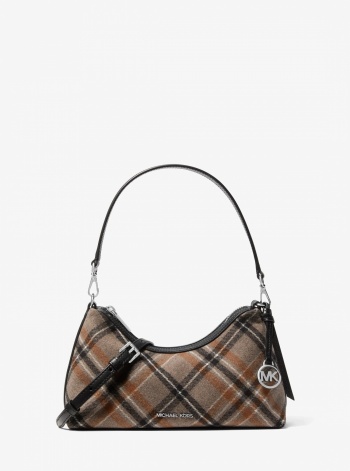 Sammy Small Plaid Print Wool Blend Convertible Crossbody Bag