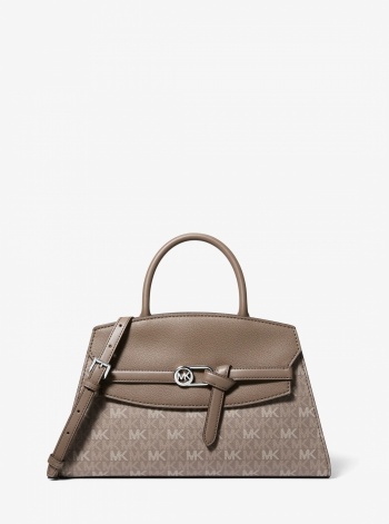 Greta Medium Signature Logo Satchel