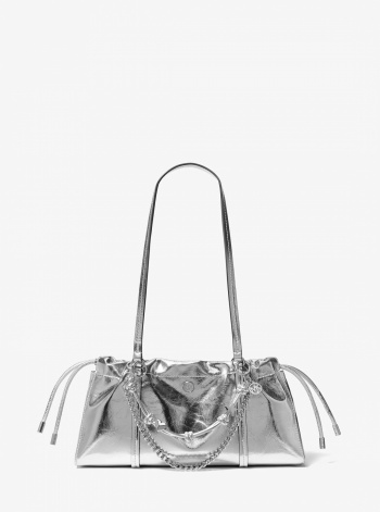 Matilda Small Metallic Cinched Shoulder Bag