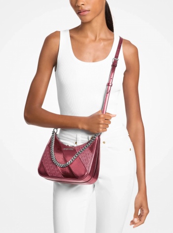 Jet Set Travel Metallic and Signature Logo Convertible Pochette
