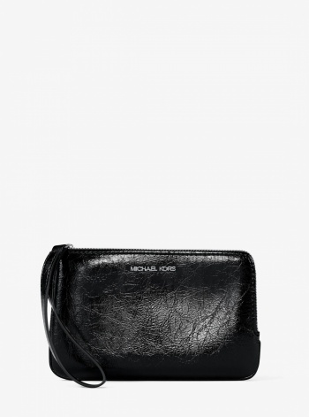 Jet Set Travel Small Crackled Wristlet