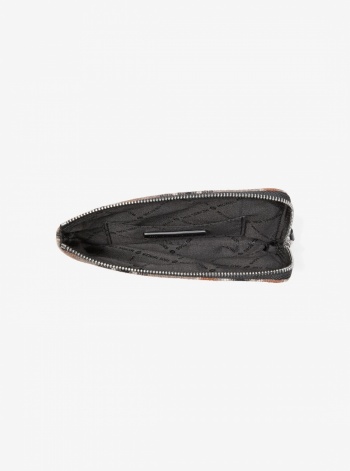 Jet Set Travel Plaid Print Wool Wristlet