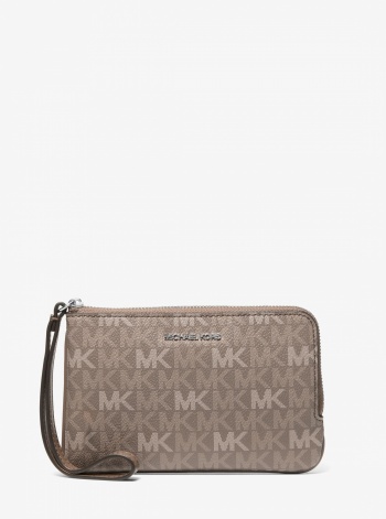 Jet Set Travel Small Signature Logo Wristlet