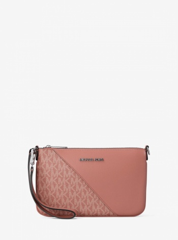 Jet Set Travel Small Signature Logo and Smooth Wristlet