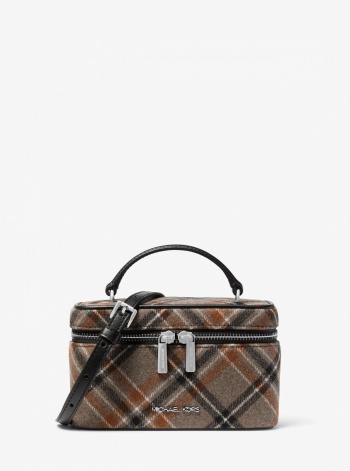 Vivi Small Plaid Print Wool Blend Vanity Crossbody Bag