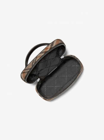 Vivi Small Plaid Print Wool Blend Vanity Crossbody Bag