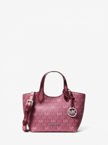 Maya Extra-Small Metallic Signature Logo Crossbody Bag