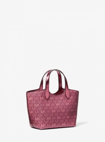 Maya Extra-Small Metallic Signature Logo Crossbody Bag