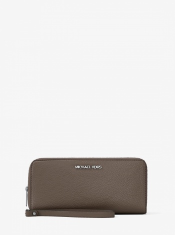 Large Pebbled Leather Continental Wallet