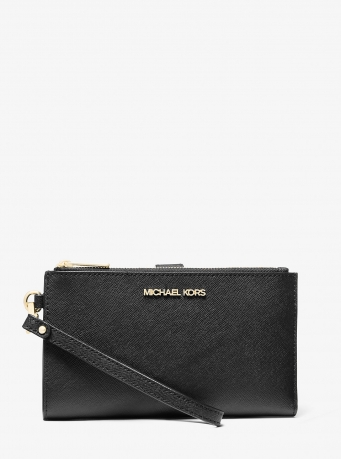 Jet Set Large Leather Smartphone Wristlet