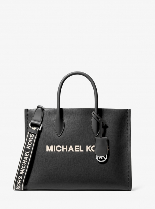MICHAEL Michael Kors Mirella Medium Pebbled Leather Tote Bag