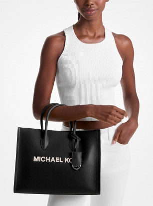 MICHAEL Michael Kors Mirella Medium Pebbled Leather Tote Bag