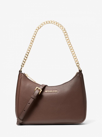 Jet Set Large Pebbled Leather Convertible Crossbody Bag
