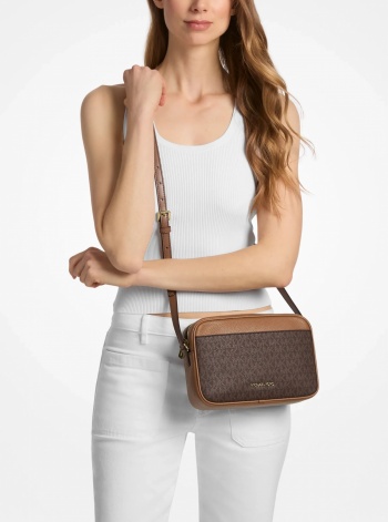 Jet Set Travel Large Signature logo Camera Crossbody Bag