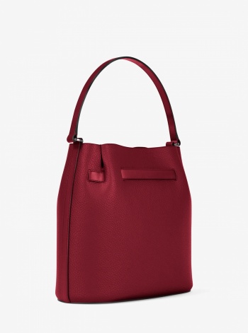 Carson Medium Pebbled Leather Convertible Bucket Crossbody Bag
