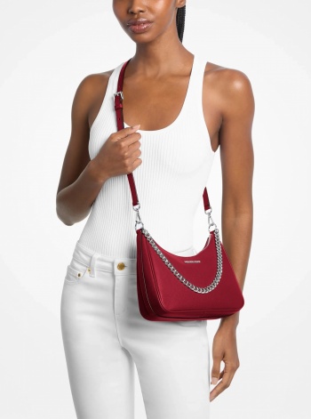 Jet Set Large Pebbled Leather Convertible Crossbody Bag