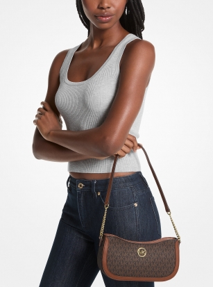 MICHAEL Michael Kors Leida Small Signature Logo Pochette