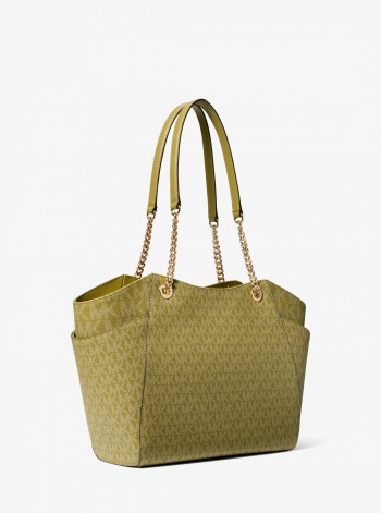 Jet Set Large Signature Logo Shoulder Bag