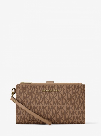 Jet Set Large Signature Logo Wristlet