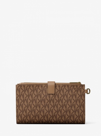 Jet Set Large Signature Logo Wristlet