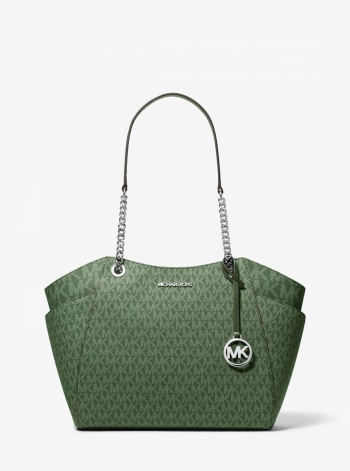 Jet Set Large Signature Logo Shoulder Bag