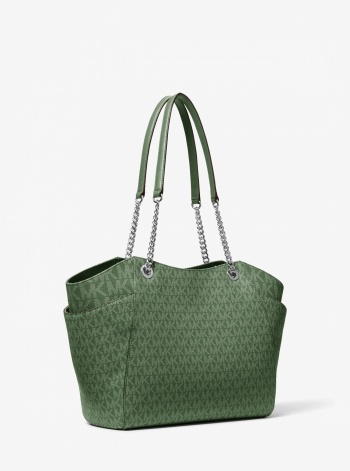Jet Set Large Signature Logo Shoulder Bag