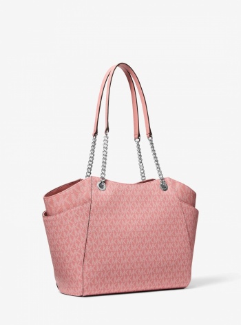 Jet Set Large Signature Logo Shoulder Bag