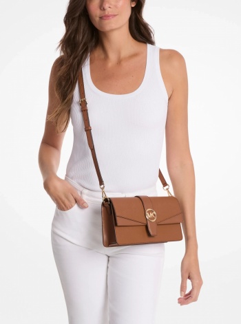 Greenwich Medium Saffiano Leather Shoulder Bag