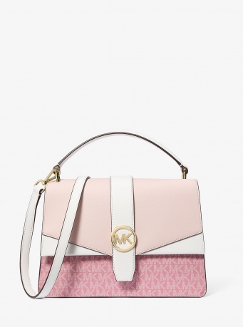 MICHAEL Michael Kors Greenwich Medium Signature Logo Satchel