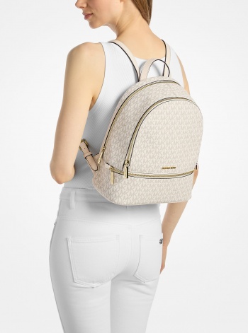 Rhea Medium Signature Logo Backpack