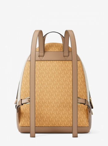 Rhea Medium Color-Block Signature Logo Backpack