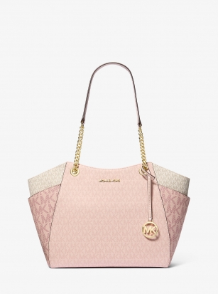 MICHAEL Michael Kors Jet Set Large Color-Block Signature Logo Tote Bag