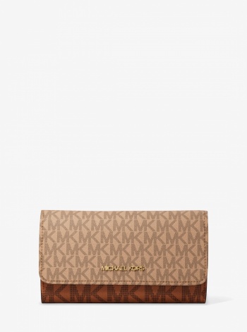 Jet Set Large Signature Logo Tri-Fold Wallet