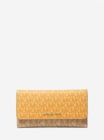 Jet Set Large Signature Logo Tri-Fold Wallet