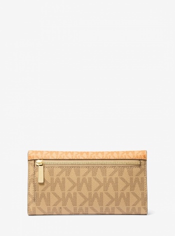 Jet Set Large Signature Logo Tri-Fold Wallet