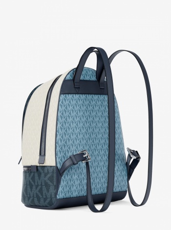 Michael Kors Rhea Medium Color-Block Signature Logo Backpack