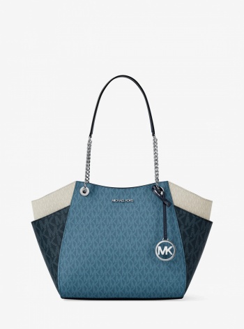 Michael Kors Jet Set Large Color-Block Signature Logo Shoulder Bag