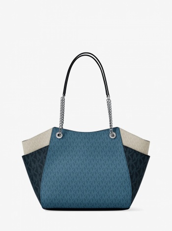 Michael Kors Jet Set Large Color-Block Signature Logo Shoulder Bag